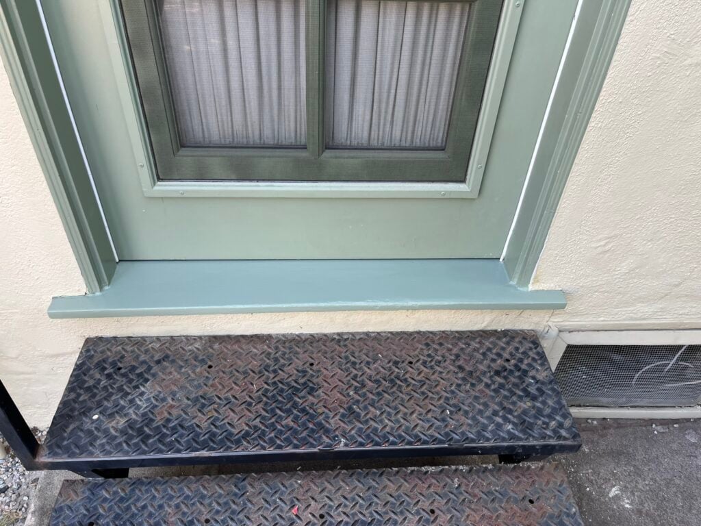 Exterior Threshold Repair in Santa Barbara — rotted wood repair