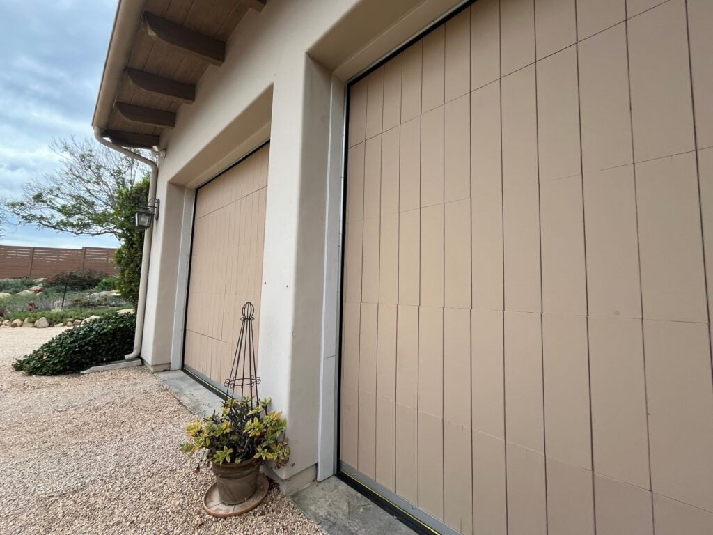Garage Door Weather Sealing Installation in Santa Barbara — aluminum angle rails
