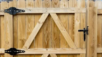 wood fence gate installation copy